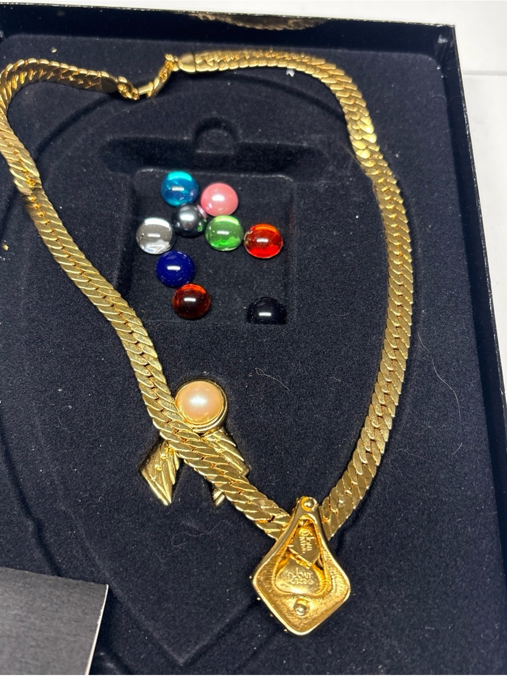 Joan Rivers Gold-Tone Convertible Necklace with Multicolor Cabochons - Picture 3 of 5